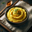 Saffron-Infused Cauliflower Mash with Garlic and Chives